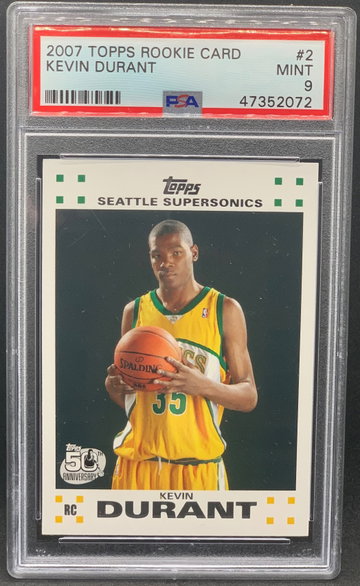 Kevin Durant 2007 Topps #2 Rookie PSA 9