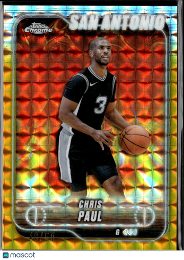 Chris Paul 2024 Topps Chrome Orange Prizm San Antonio Spurs