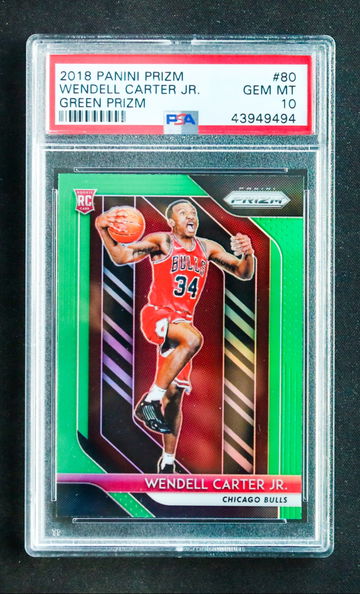 2018 Panini Prizm - Wendell Carter Jr - Rookie Green Prizm PSA 10 Gem Mint
