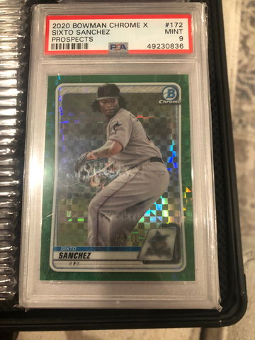2020 Bowman Chrome X psa 9 Sixto Sanchez /31