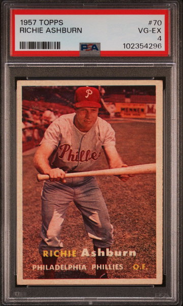 1957 Topps Richie Ashburn #70 PSA 4