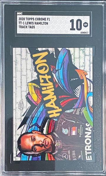 2020 Topps Chrome Lewis Hamilton Track Tags Formula 1 F1 SGC 10
