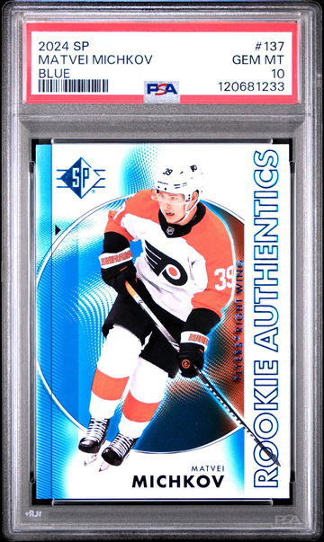 2024 Upper Deck SP Blue Matvei Michkov #137 PSA 10