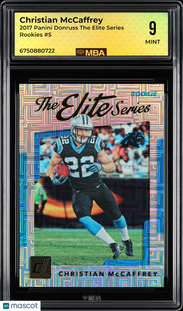 2017 Panini Donruss the Elite Series Christian McCaffrey #5 Rookies MBA 9