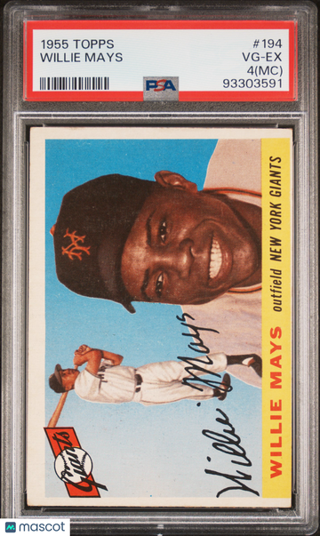 1955 Topps Willie Mays #194 MC PSA 4
