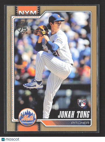 2026 Topps Series One Jonah Tong #4 Gold RC /