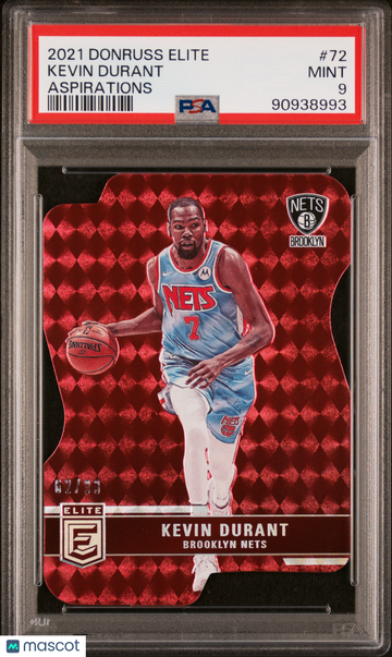 2021 Panini Donruss Elite Kevin Durant #72 Aspirations /93 PSA 9