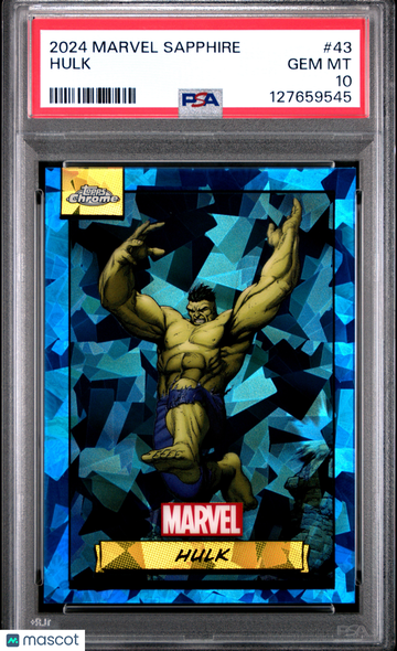 2024 Topps Chrome Marvel Sapphire Edition Hulk #43 PSA 10
