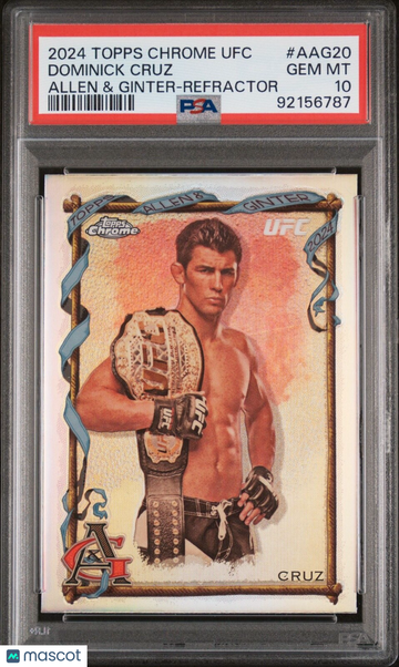 2024 Topps Chrome UFC Dominick Cruz #AAG20 Chrome Parallel/Variety Insert PSA 10