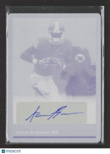 2016 Leaf Ultimate Draft Football Aaron Burbridge #BG-AB1 Magenta Printing Plate /1 Printing Plate