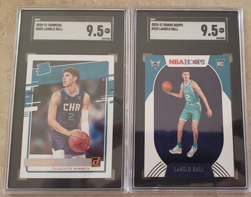 Lamelo Ball RC LOT 2020 Donruss #202 Hoops #223 SGC 9.5 