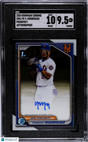 2024 Bowman Chrome Yovanny Rodriguez #CPA-YR Pros. Autograph SGC 9.5 Auto 10