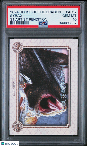 2024 Rittenhouse House Of The Dragon Season One Artist Rendition Syrax #AR12 PSA 10