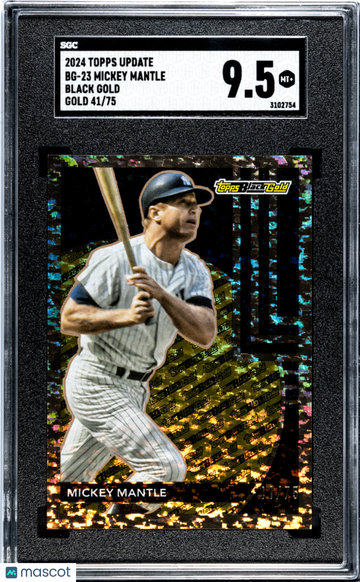 2024 Topps Update Mickey Mantle #BG-23 Black Gold Gold 75 SGC 9.5