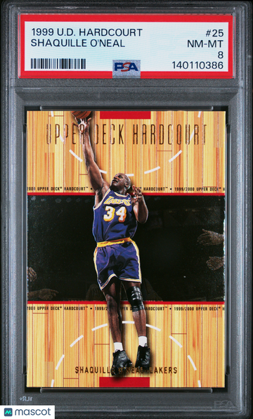 1999 Upper Deck Hardcourt Shaquille O'Neal #25 PSA 8