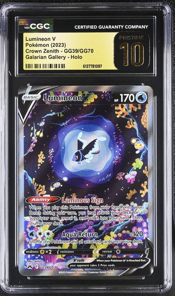 2023 Pokemon #GG39/GG70 Lumineon V Crown Zenith CGC 10