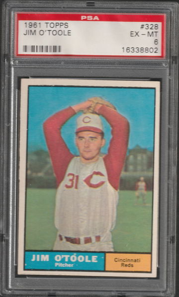 1961 Topps Jim O'Toole PSA 6