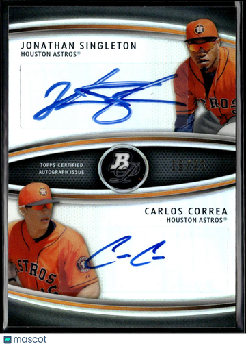 Carlos Correa Jonathan Singleton 2013 Bowman Platinum Dual Autograph Auto Houston Astros