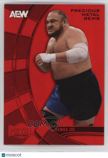 2025 Skybox Metal Universe AEW All Elite Wrestling - [Base] - Pre Samoa Joe #60 Precious Metal Gems Red 025/100