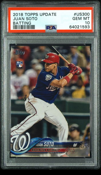 💎🧨2018 Topps Update #US300 Juan Soto Nationals RC PSA 10 GEM MINT ⚾️🐐
