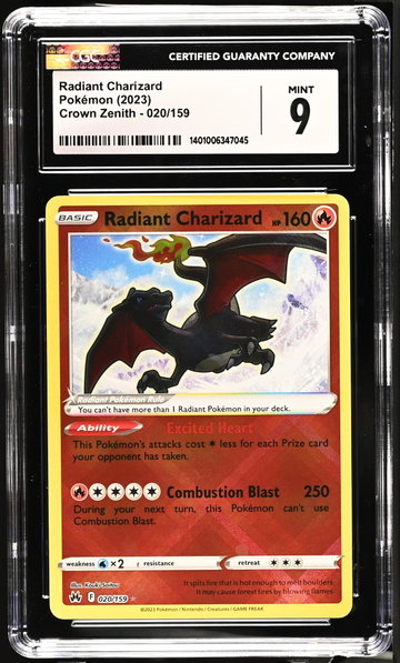 2023 Crown Zenith #020/159 Radiant Charizard CGC 9