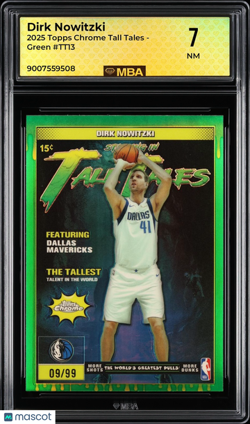 2025 Topps Chrome Tall Tales Dirk Nowitzki #TT13 Green MBA 7