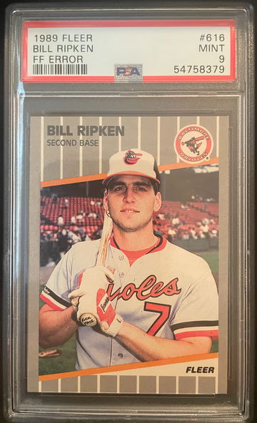 1989 Fleer Bill Ripken FF Error Card 