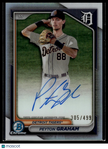 2024 Bowman Chrome Peyton Graham #CPA-PGR Prospect Autographs Refractors SN AU