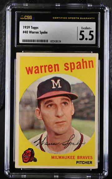 1959 Topps #40 Warren Spahn Braves