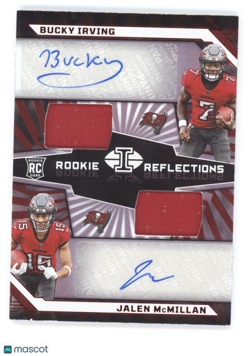 2024 Panini Illusions Rookie Reflections Bucky Irving Jalen McMillan #RRA-TB Dual Autograph RC