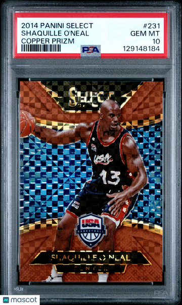 2014 Panini Select Shaquille O'Neal #231 Copper Prizm PSA 10