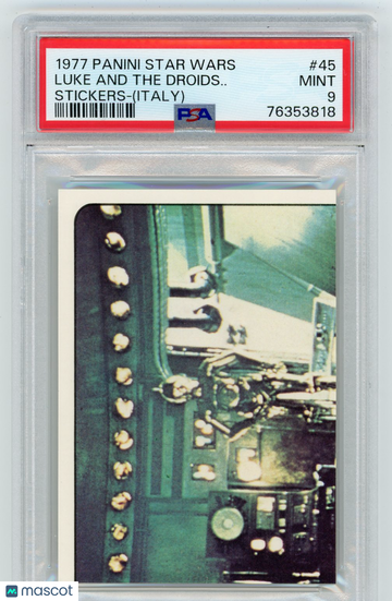 1977 Panini Stickers Star Wars (Italy) Luke And The Droids.. . #45 PSA 9