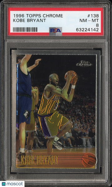 1996 Topps Chrome Kobe Bryant #138 PSA 8