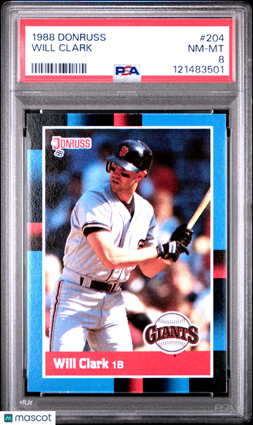 1988 Donruss Will Clark #204 PSA 8