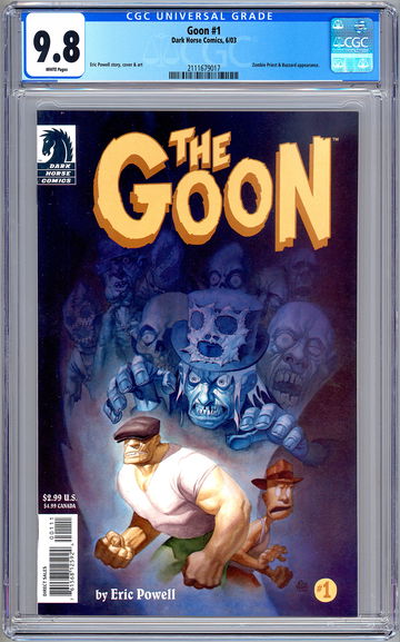 THE GOON #1 CGC 9.8 ERIC POWELL ORIGINAL STORY COVER & ART DARK HORSE 2003