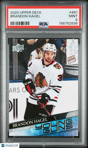2020-21 Upper Deck Brandon Hagel #491 Young Guns Rookie PSA 9
