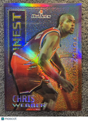 1995 Topps Finest Chris Webber #M8 Gold Borderless Refractor