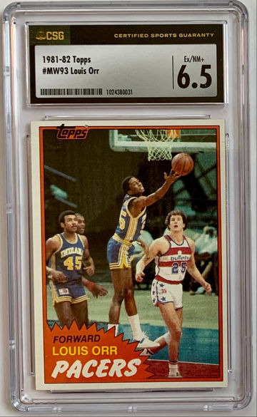 1981 - 82 Topps Basketball #93 - Mid West - Louis Orr RC - Rookie Card - Graded CSG 6.5 EX NM+