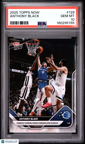 2025 Topps Now Anthony Black #129 PSA 10