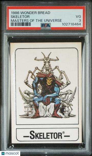1986 Wonder Bread Masters Of The Universe Skeletor PSA 3