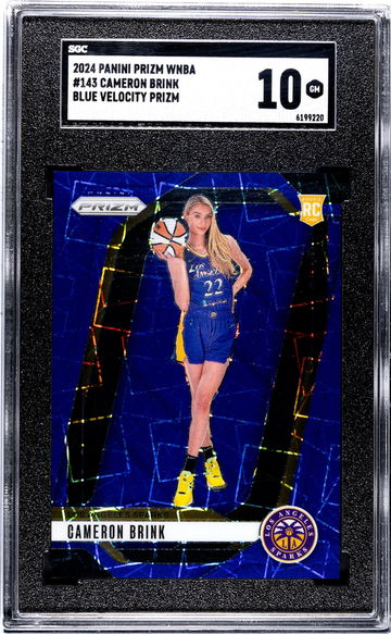 2024 Panini Prizm Wnba #143 Cameron Brink Blue Velocity Prizm SGC 10