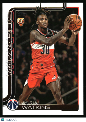 2025-26 Topps Jamir Watkins #244 RC Washington Wizards