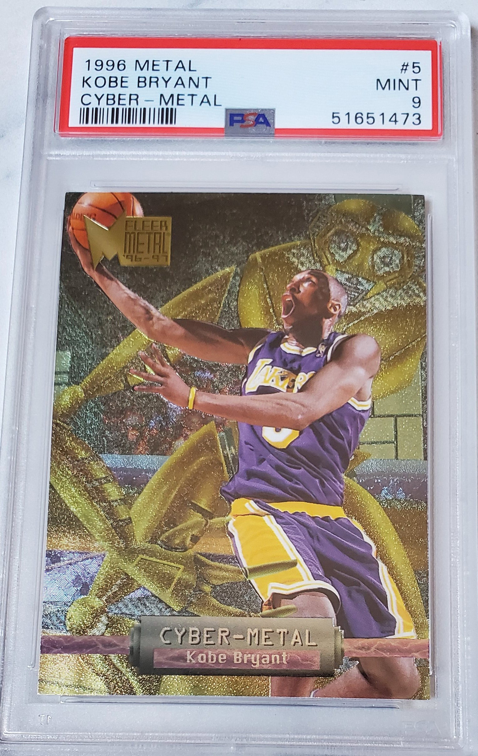1996 Metal Kobe Bryant Cyber Metal #5 PSA 9 | Card Ladder