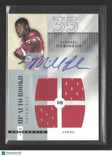 2006 Fleer Hot Prospects Michael Robinson #219 Event-Worn Memorabilia HP Auto Rookie Materials Auto