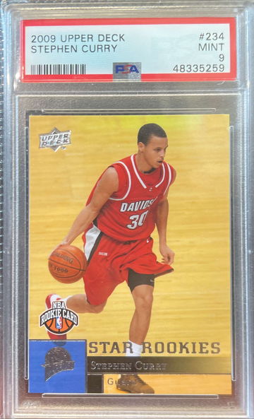 2009 UPPER DECK STEPHEN CURRY PSA 9 