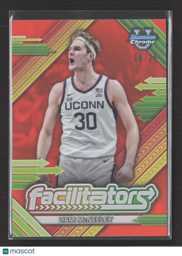 2025 Bowman Chrome University Facilitators Liam McNeeley #F-12 Red Refractor 08/25