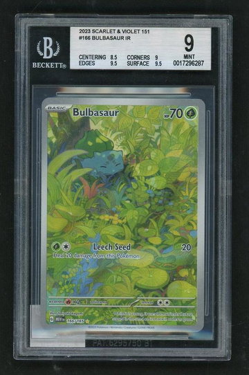 2023 Nintendo Scarlet & Violet 166 Bulbasaur Scarlet & Violet 151 Beckett 9 Mint