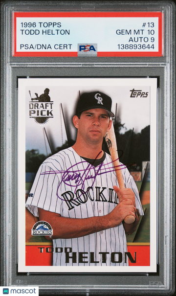 Todd Helton 1996 Topps #13 Rookie PSA 10.