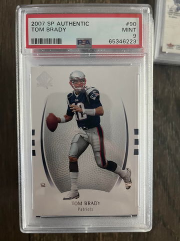 2007 SP Authentic Tom Brady PSA 9