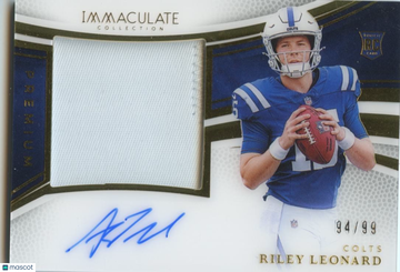 2025 Riley Leonard Patch Rookie 10 Panini Authentic